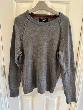 Banana Republic Men’s Heather Gray Crewneck Sweater - Italian Merino Yarn size S